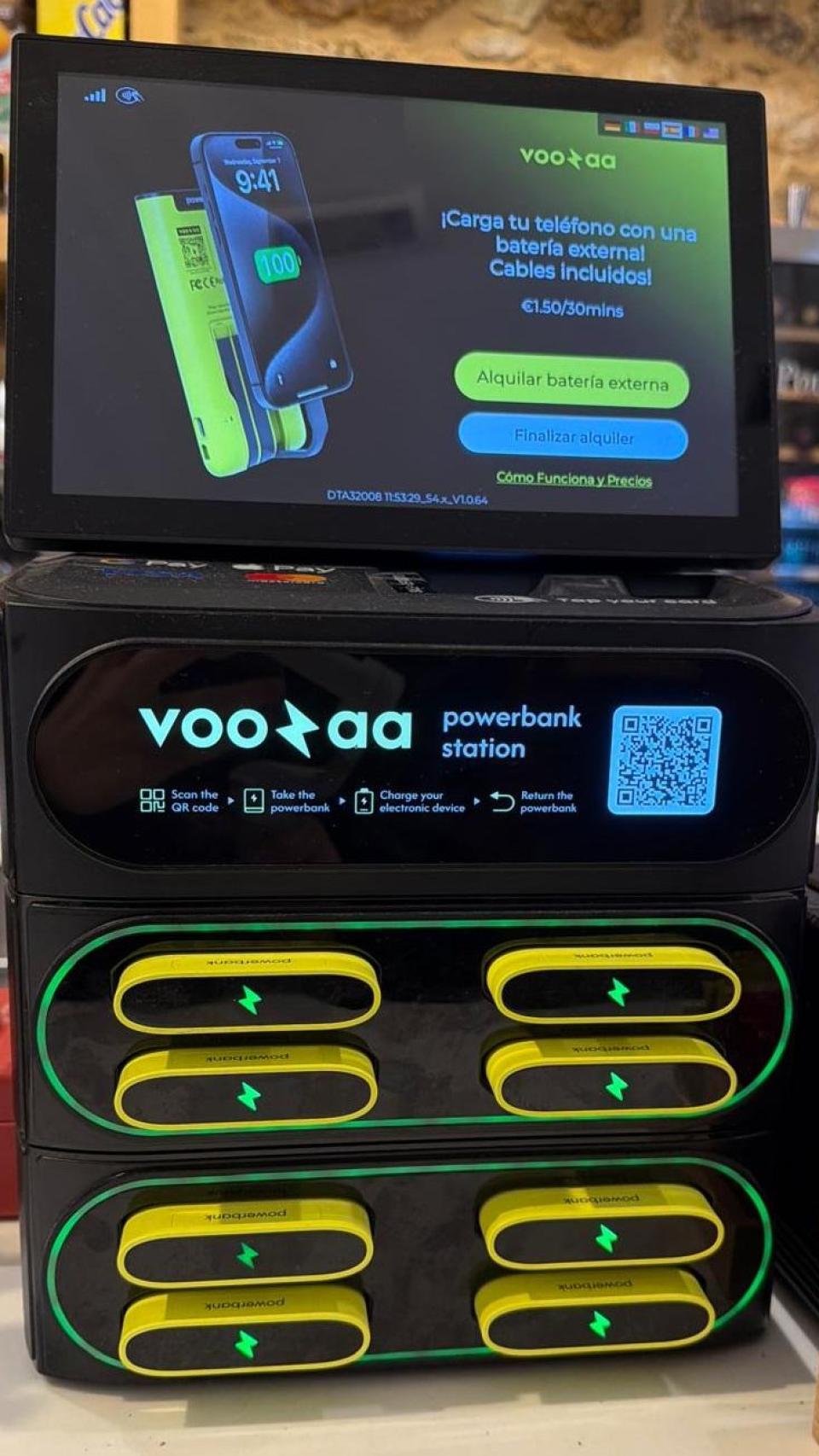 Una estación de Voozaa en un local de A Coruña.