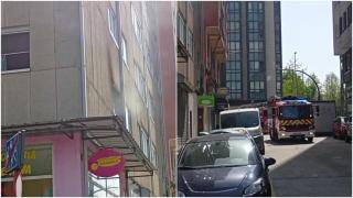 Imagen del incendio en la calle San Jaime de A Coruña