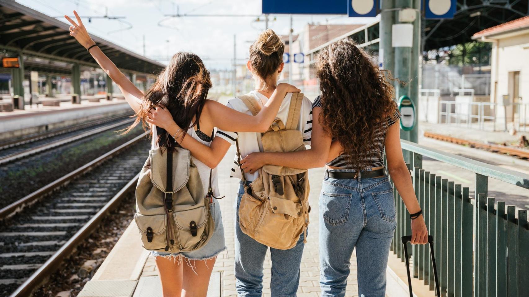 Un grupo de amigas de viaje