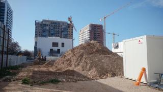 Imagen de las obras de vivienda protegida y alquiler asequible en el barrio de Malilla de Valencia. Jorge Gil / EP