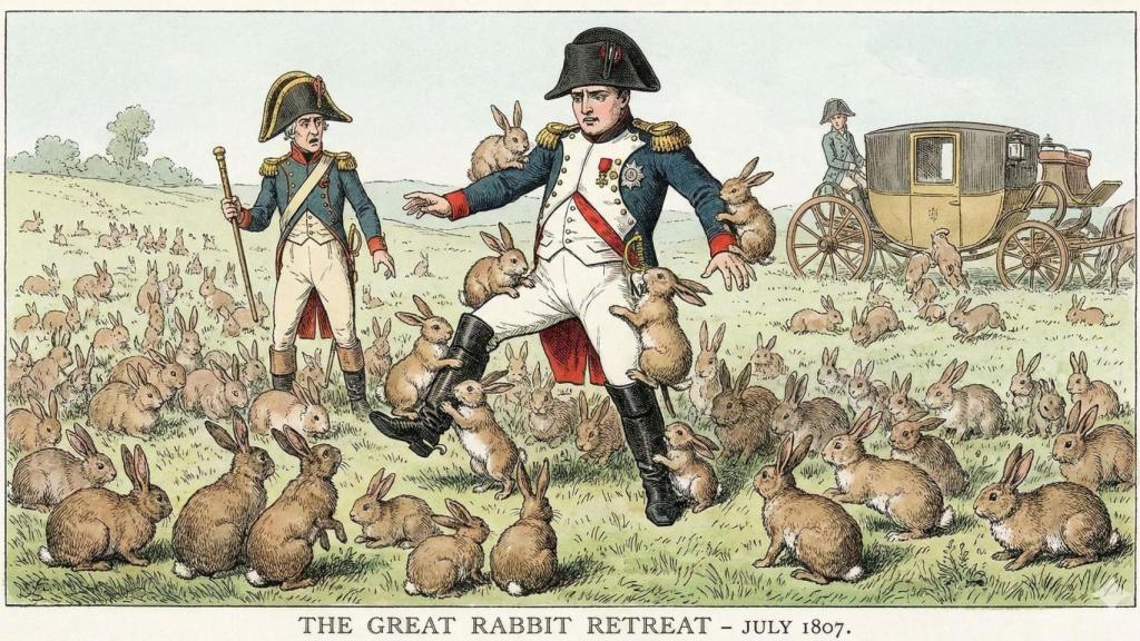 Como Trump, Napoleón sufrió una de sus más humillantes derrotas en presencia de conejos.