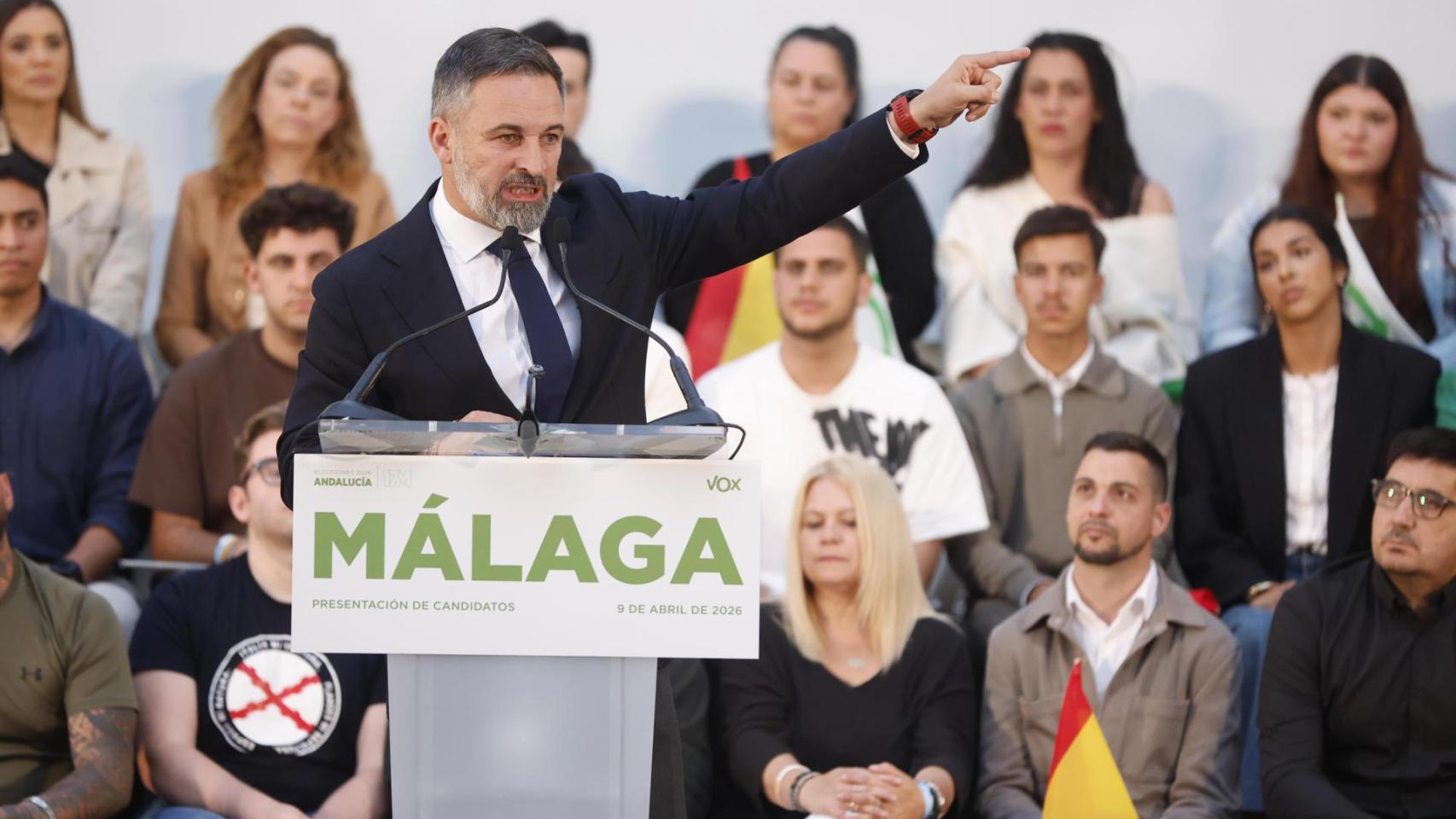 Santiago Abascal, en el mitin.
