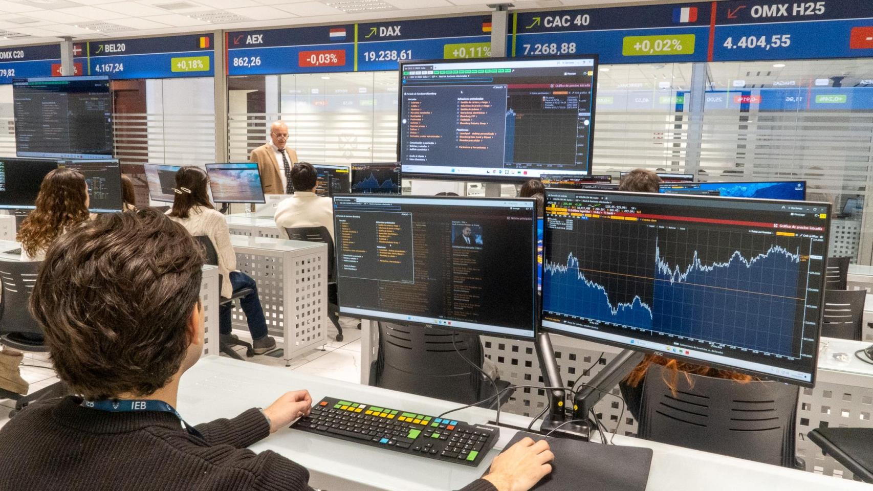 Alumnos de IEB en la Sala Bloomberg.