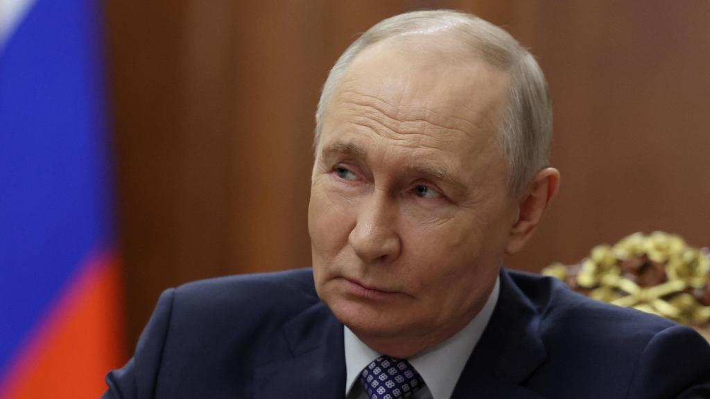 Vladimir Putin, Russian leader, during a photograph in the Kremlin.