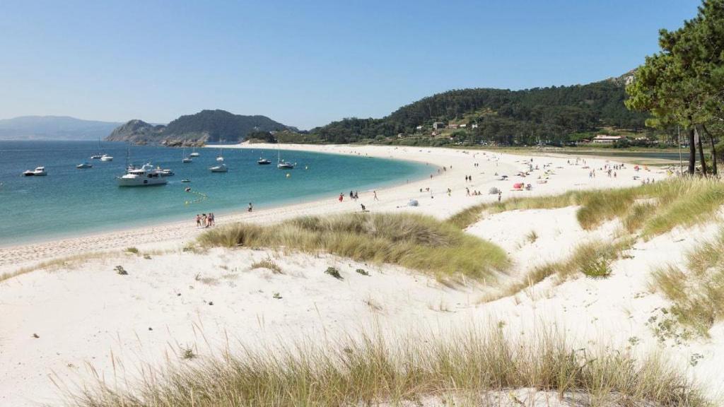 Playa de Rodas, en las Islas Cíes, en la ría de Vigo.