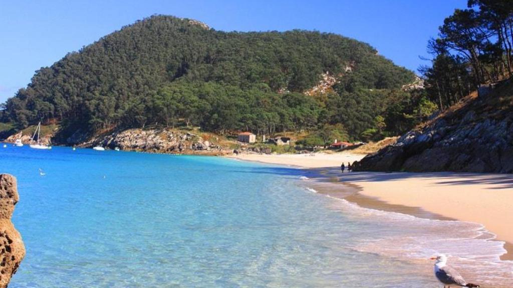 Isla Sur, conocida como San Martiño, en las Islas Cíes.