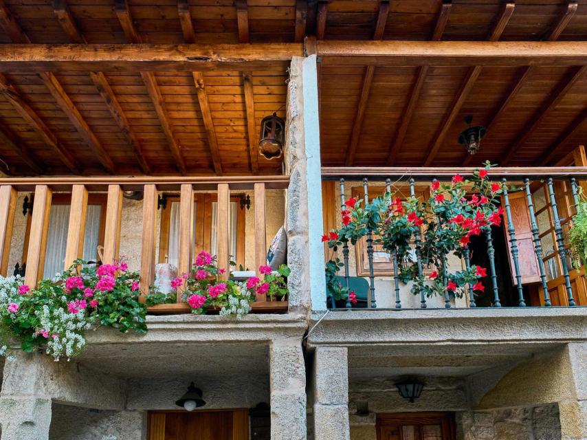 Balcones típicos de Combarro.