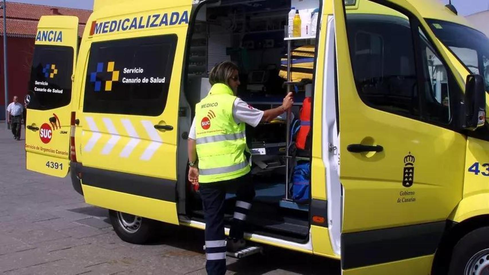 Imagen de archivo de un ambulancia medicalizada.