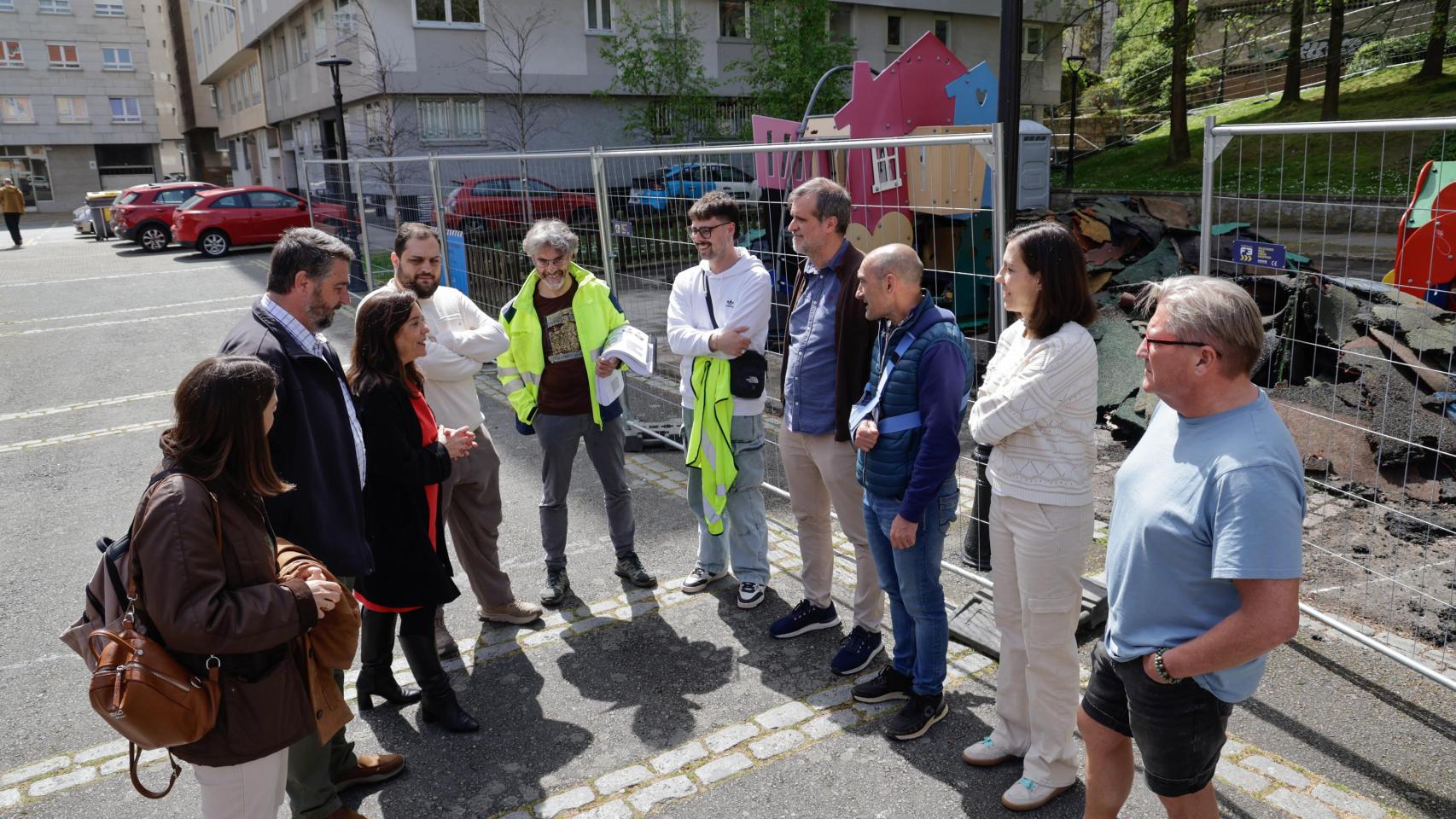 Visita de la alcaldesa de A Coruña, Inés Rey, a las obras.