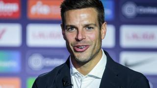 Azpilicueta durante su presentación.