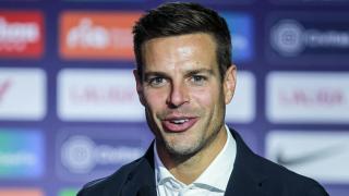 Azpilicueta durante su presentación.
