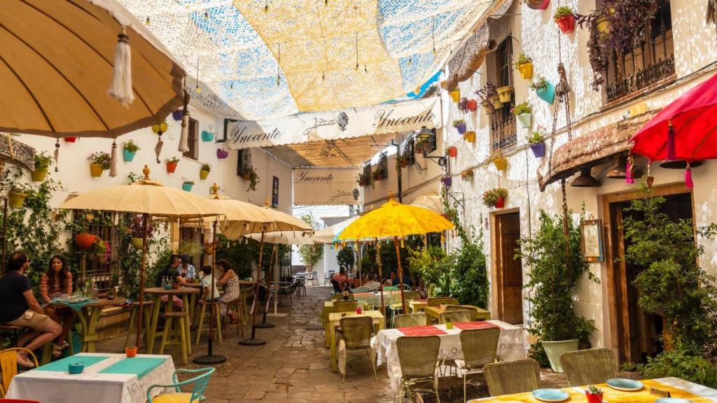 Terrazas en el centro de Córdoba.