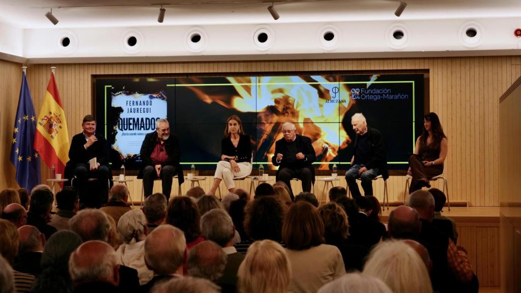 Fernando Jáuregui en la presentación de su libro en Madrid.