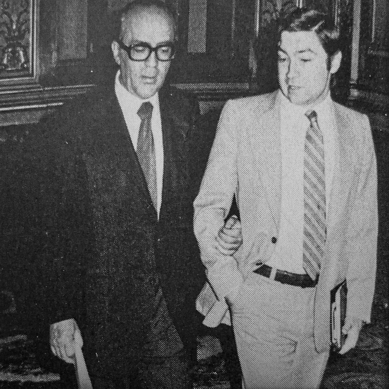 Leopoldo Calvo-Sotelo con Pedro J. Ramírez.