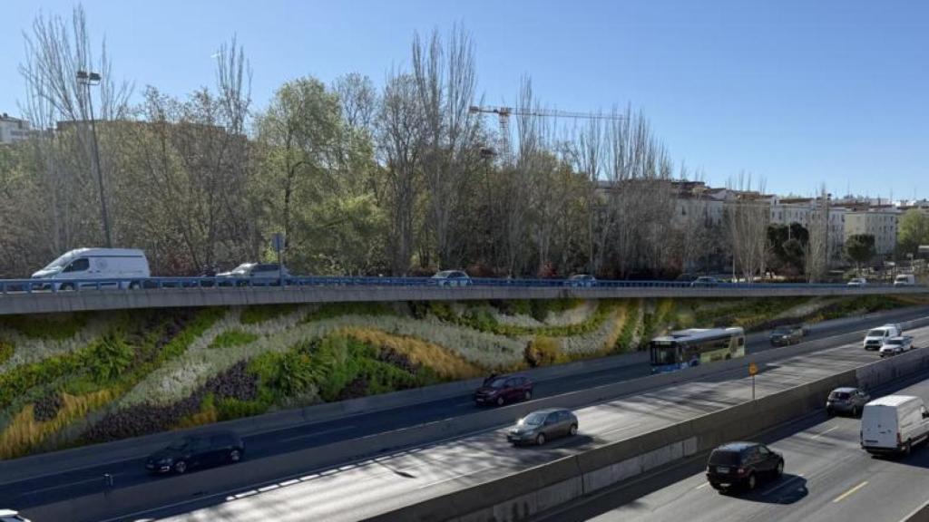 Los futuros jardines verticales en la M-30 (render).