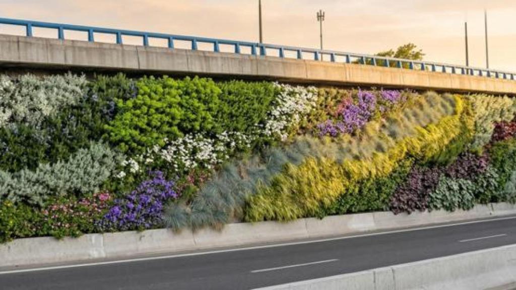 Render de los jardines verticales, que estarán compuestos por 34 especies.