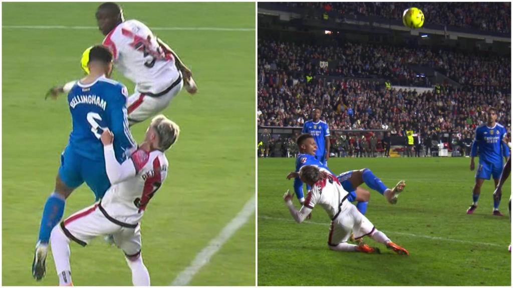 Los penaltis de Chavarría a Bellingham y Mbappé no fueron pronunciados en el Rayo - Real Madrid