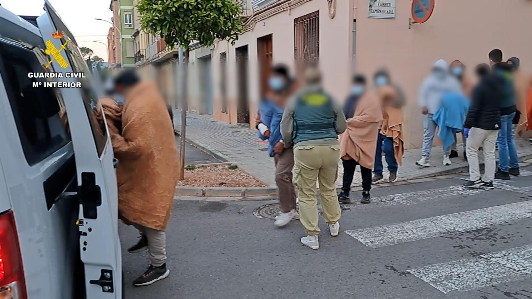 Imagen de la operación de la Guardia Civil.