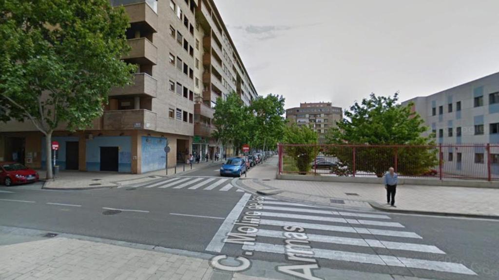 Punto donde se ha producido el accidente de tráfico en Zaragoza