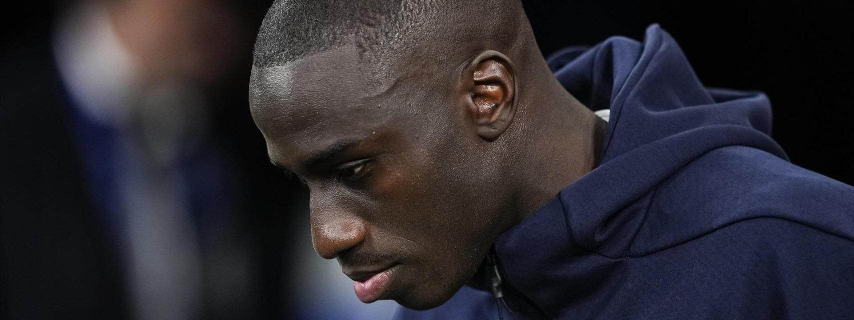 Ferland Mendy, antes de un partido con el Real Madrid