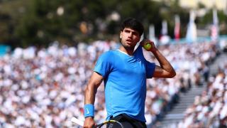 Carlos Alcaraz, durante el partido contra Vacherot en la semifinal del Masters 1.000 de Montecarlo.