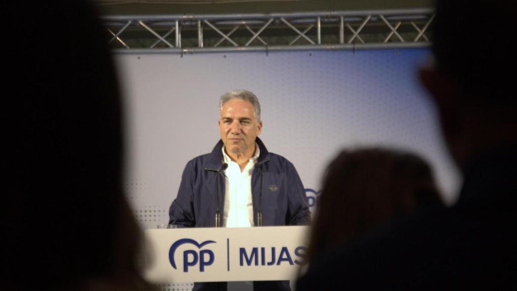 El vicesecretario de Coordinación Autonómica, Local y Análisis Electoral del PP, Elías Bendodo, en un acto en Mijas.