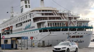 El crucero World Odyssey continúa su escala en A Coruña con más de 600 estudiantes a bordo