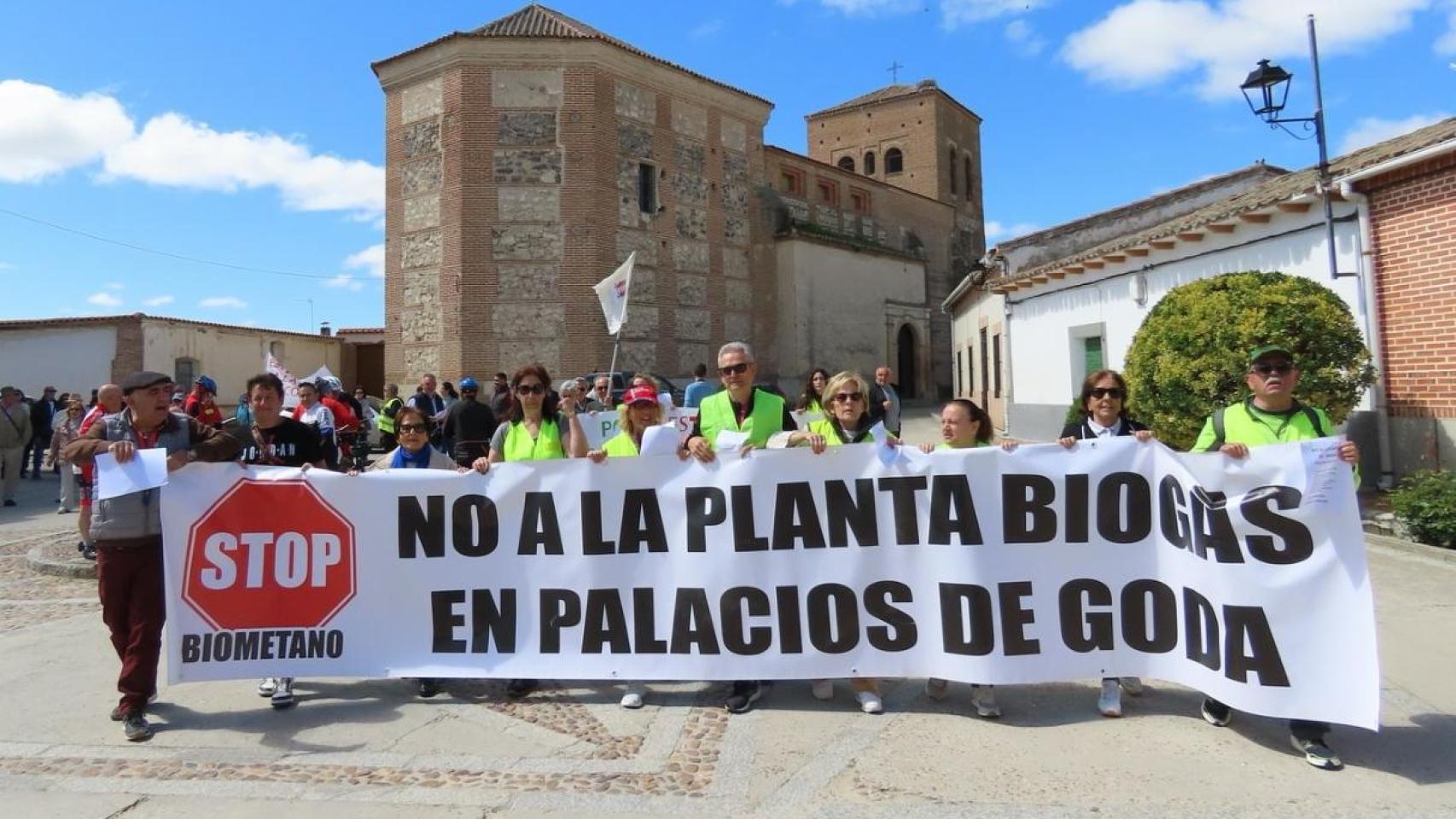 Movilización contra la planta de biogás de Palacios de Goda, en Ávila, en una imagen de archivo