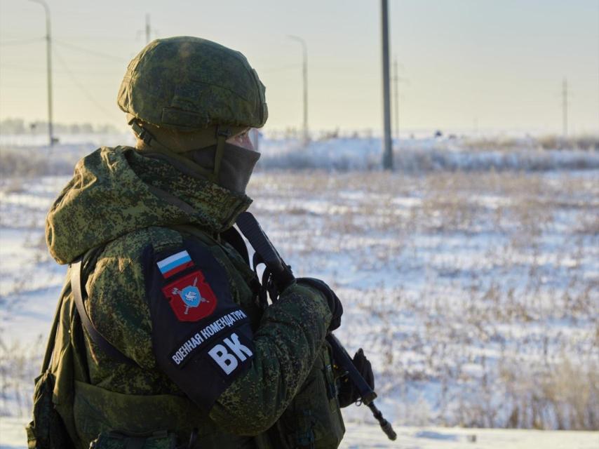Un militar ruso en Ucrania.