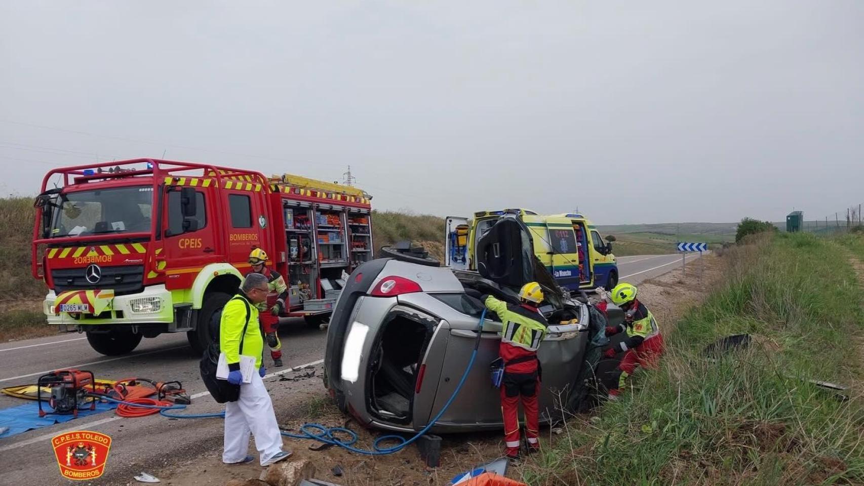 Accidente de tráfico en La Puebla de Montalbán (Toledo).