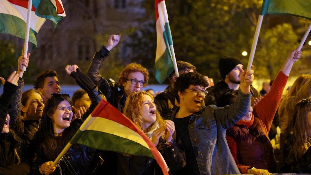 Elecciones parlamentarias húngaras en Budapest.