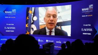 Enrico Letta, ex primer ministro de Italia, interviene en la primera jornada de Wake Up, Spain!  2026.
