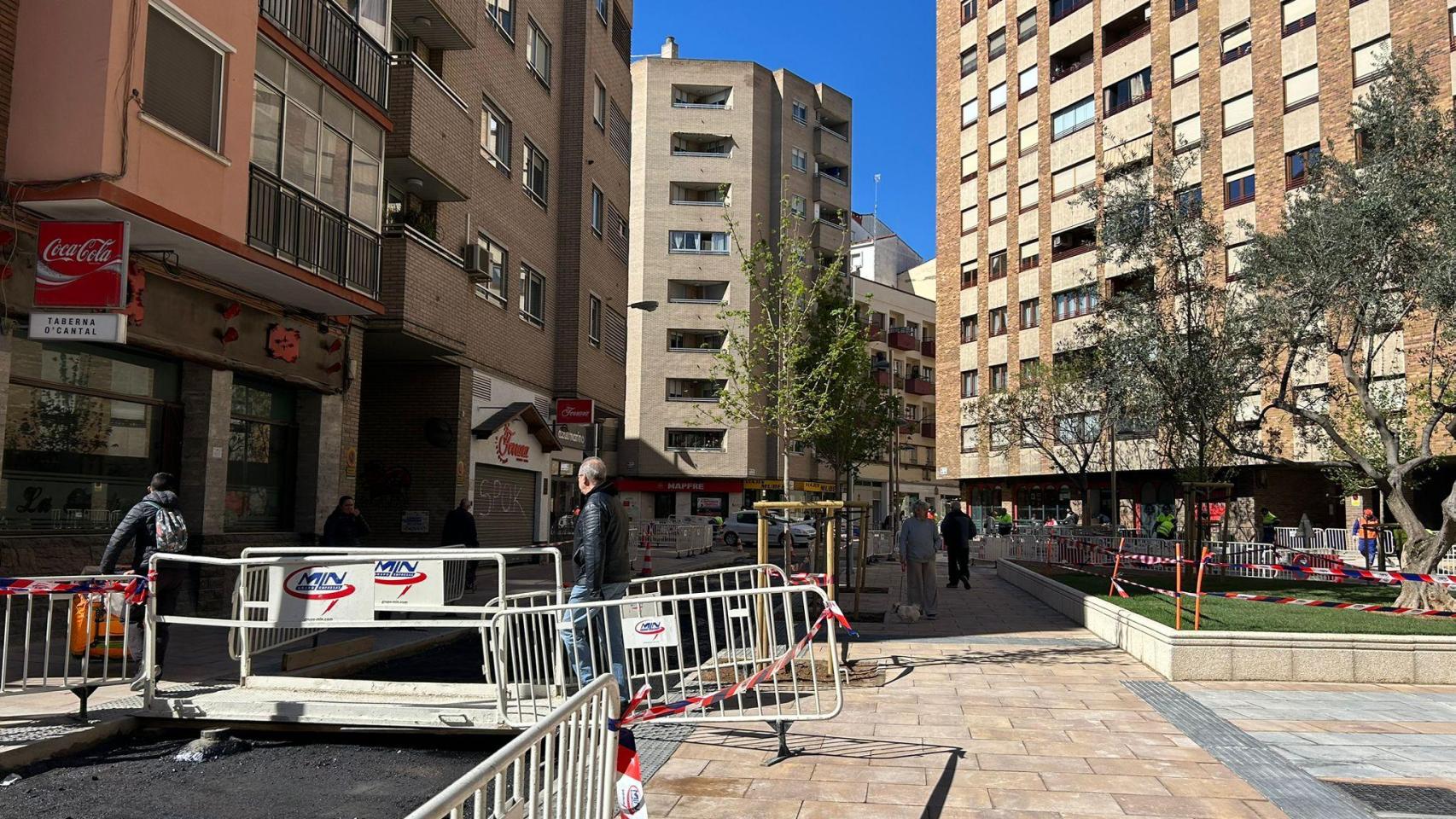 Las obras en la calle Matadero, en el barrio de San José.