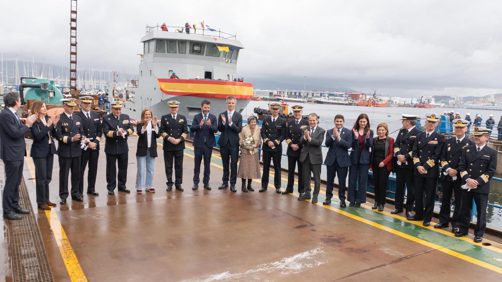 Vigo ve botar el Proserpina, el nuevo buque de la Armada para trabajos subacuáticos complejos