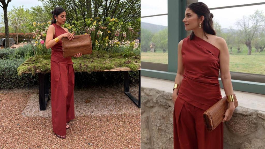 Dos imágenes del vestido de María García de Jaime.