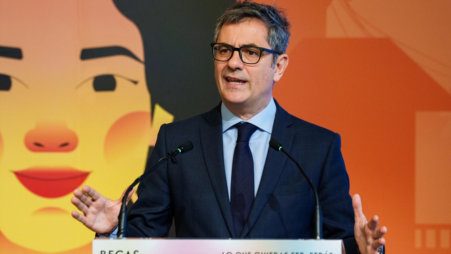 El ministro de Justicia, Félix Bolaños.