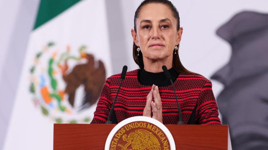  La presidenta de México, Claudia Sheinbaum, en una rueda de prensa