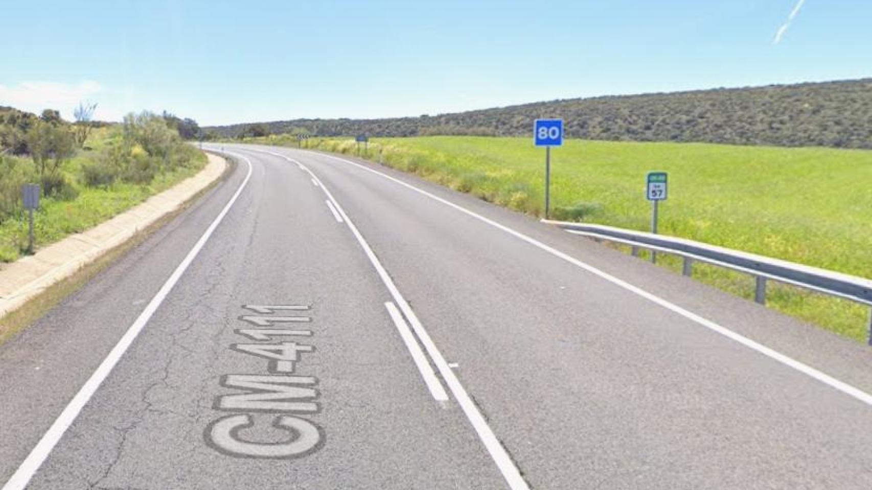 Kilómetro 57 de la CM-4111. Foto: Google Maps.