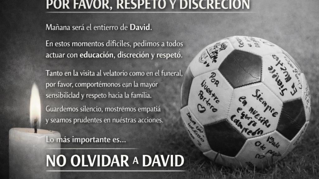 Un mensaje que circula entre la comunidad rumana de cara al funeral de David.