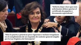 La exvicepresidenta del Gobierno Carmen Calvo, el día de su toma de posesión como presidenta del Consejo de Estado.