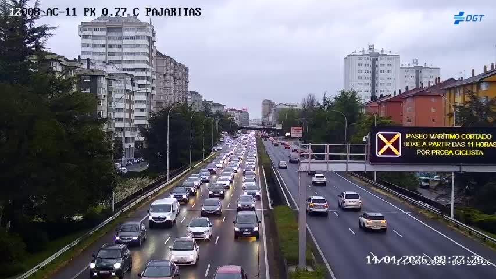 Retención de tráfico en Alfonso Molina.