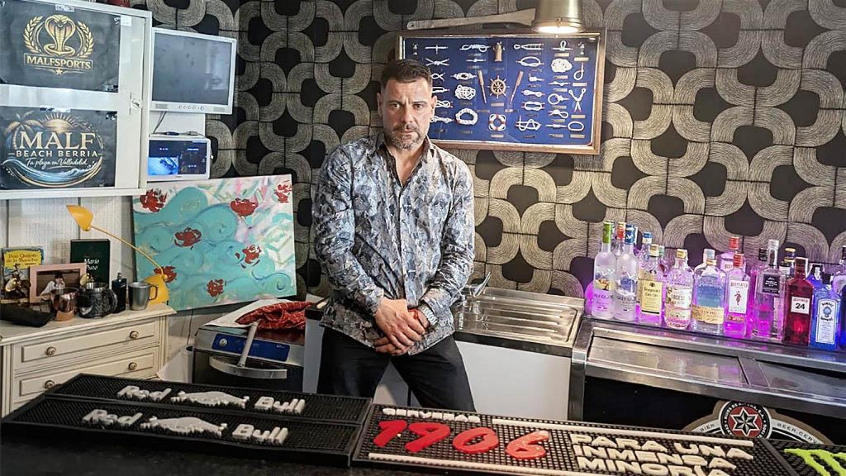 Marcial López Fernández en el Bar MALF.