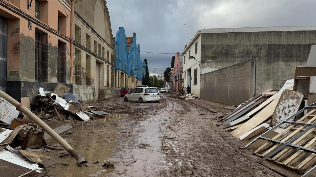 Destrucción después de las fuertes lluvias.