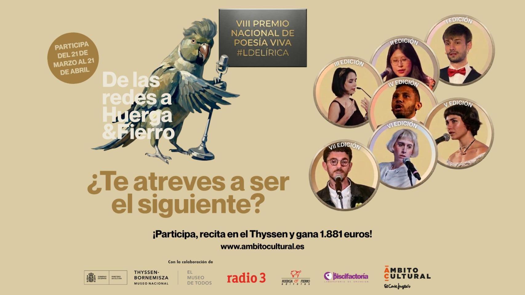 Abierto el plazo para participar en la VIII edición del Premio Nacional de Poesía Viva #LdeLírica