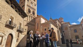 Representantes institucionales en la presentación del programa del 40 aniversario del mudéjar.