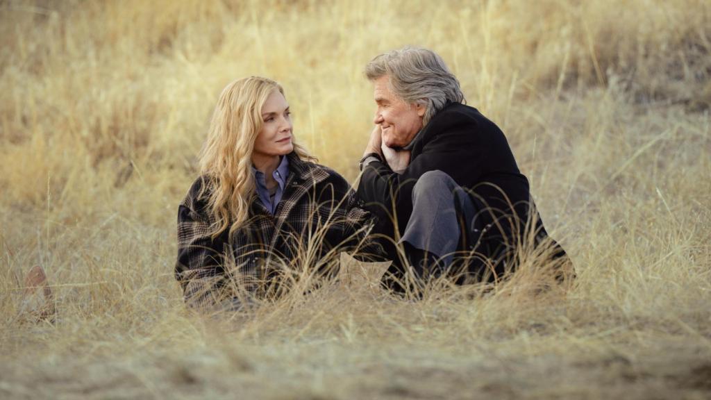 Michelle Pfeiffer y Kurt Russell en el set de rodaje.