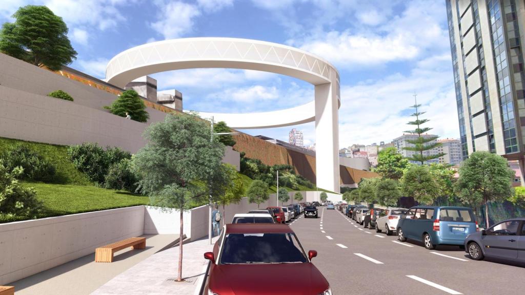 Infografía de la nueva calle Callao, en Vigo