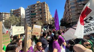Una manifestación anterior del IES 8 de marzo de Alicante.