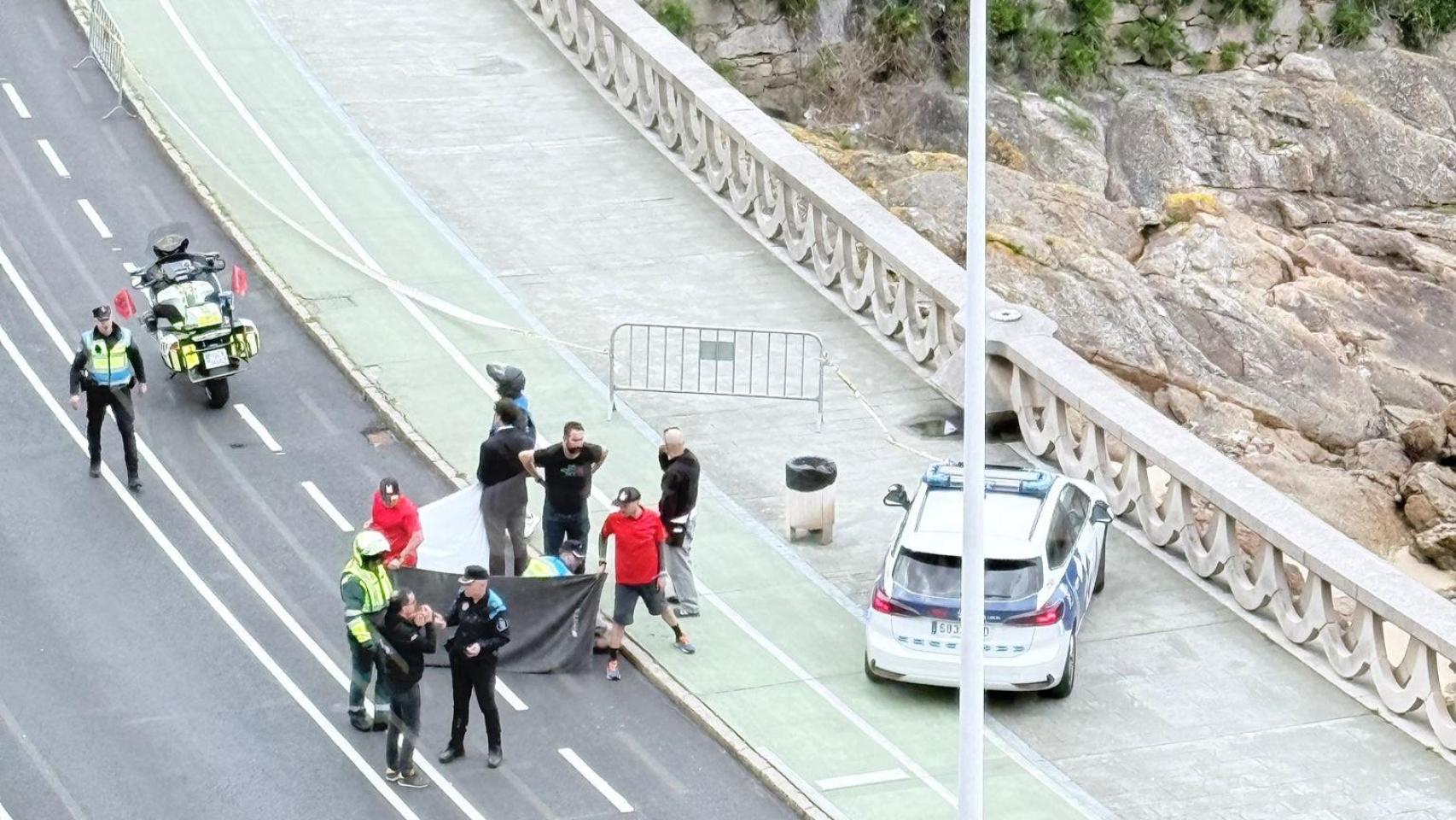 Accidente en la contrarreloj de O Gran Camiño en A Coruña: al menos una persona herida
