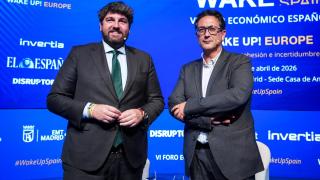 Fernando López Miras, presidente de la Región de Murcia, este martes, en Wake Up, Spain!